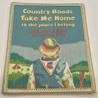 Country Roads Take Me Home.  Fundraiser Uk Badge 2019 24th World Scout Jamboree