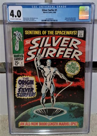 Silver Surfer 1 (1968) Cgc 4.  0 - Origin Of Silver Surfer Stan Lee Key