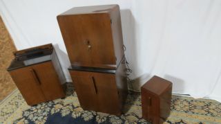 Deco Vintage Surgical Dental Medical Three Piece Cabinet Unit Set 3