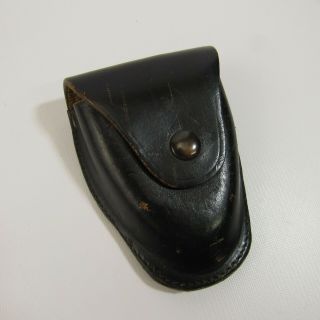 Vintage Milwaukee Police Department Holster 5 " Black Leather Belt Attachment