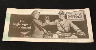 Cocoa Cola Ink Blotter 1930 Police Motorcycle Harley Bicycle