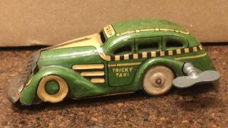 Marx Tricky Taxi Wind Up Tin Toy 1930 