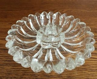 Vintage Clear Depression Glass Round (4 1/4 ") Candle Stick Holder