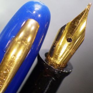 Gt Deep Blue Wearever Lever Fountain Pen Signature 4 F Nib Sac