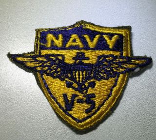 Wwii Us Navy V - 5 Aviation Cadet Patch
