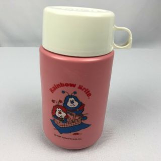 Vintage 1984 Rainbow Brite Pink Thermos With Lid And Cup Rare Fast
