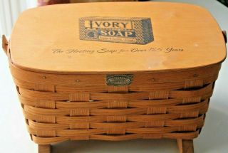 Procter & Gamble Ivory Soap Hinged Peterboro Basket 9 " X 15 "
