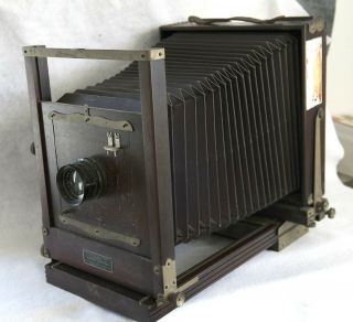 8 X 10 Eastman Vintage Wood View Camera No.  2 - D,  Film Holder & Lenses ^