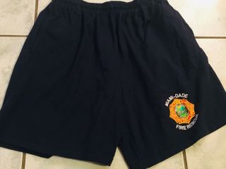 Miami Dade Fire Rescue Dark Blue Uniform Shorts Sz Lg