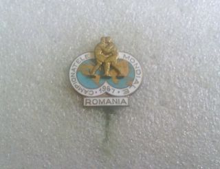 Wrestling World Championships - Romania 1967 Enameled Pin/badge