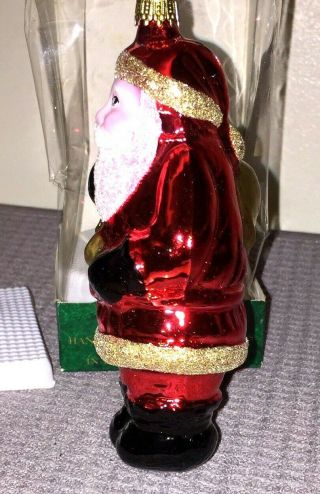 Krebs Lauscha Glas Creation Santa Claus Red Blown Glass Christmas ...