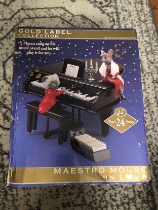 Mr.  Christmas Maestro Mouse In Love Piano