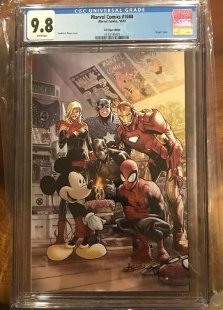 Marvel Comics 1000 Cgc 9.  8 D23 Expo Variant 1st Mickey Mouse Marvel Cover