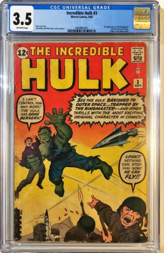 The Incredible Hulk 3 - Cgc 3.  5.  Hulk Smash