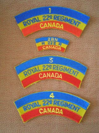 Royal 22nd Regiment Cloth Shoulder Title Badges