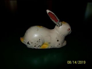 Vintage Tin Litho Bunny Windup Toy Made In Occupied Japan
