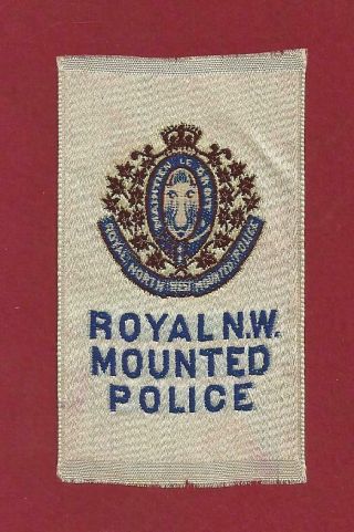 North West Mounted Police 1912 Silk Royal Canadian Mounted Police Rcmp