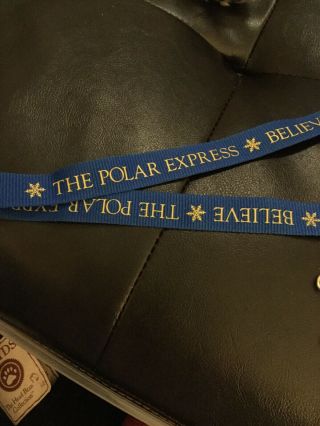 Seaworld 2012 Polar Express Round Trip Ticket “believe” Keychain With Lanyard