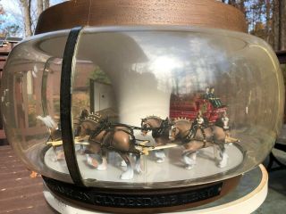 Vintage Budweiser Clydesdale Parade Rotating Carousel Light