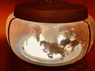 Vintage Budweiser Clydesdale Parade Rotating Carousel Light 2