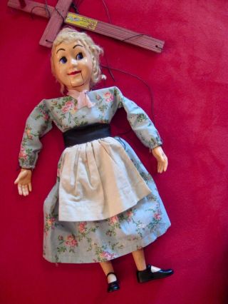 Girl Vintage Hazelle " Lifelike " Marionette Puppet Moving Mouth Airplane Control