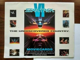 Star Trek Vi The Undiscovered Country Movie Cards Set 11x14 Prints 8 W/folder