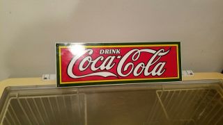 Drink Coca - Cola Ande Rooney 1989 Porcelain Enameled Sign 18 " X6 " Coca - Cola