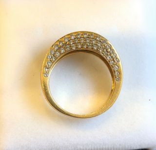 Vintage Chaumet 18k Diamond Wave Yellow Gold Ring 7.  5g