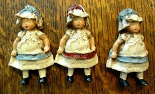 3 - Vintage S S Shells Baby Doll Christmas Ornaments So