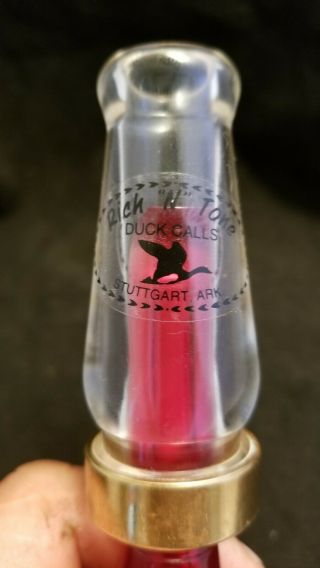 Vintage RNT Rich - n - Tone Stickered Flying Duck,  Early ‘80s Acrylic Duck Call 12 2