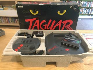 Atari Jaguar Launch Edition Black Console W/ Cybermorph Vintage Gaming
