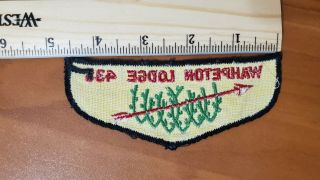 OA Wahpeton Lodge 438 Series F3 1960 ' s vintage Scout patch RARE 2