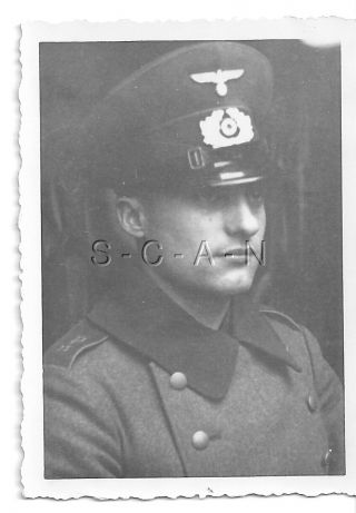 WWII Ger RP - Portrait - DAK Soldier - Formal Hat - Greatcoat - 15th Panzer Regiment 2