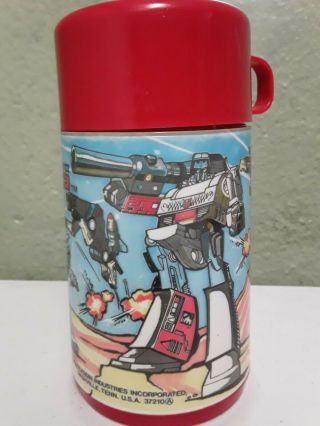 Transformers Hasbro Aladdin Thermos For Lunchbox 1984 Vintage