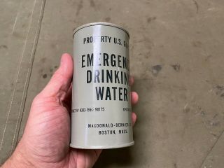 78d Wwii Us Navy Marine Emergency Drink Water In Can - Nos