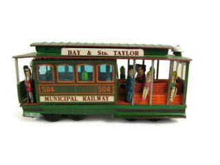 Powell & Mason Street Car Metal Pullback Toy 7.  5 " Long Pressed Steel Collect