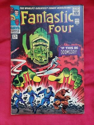 Fantastic Four 49 Marvel Comics 1966 1st Full Galactus,  2nd Silver Surfer Key