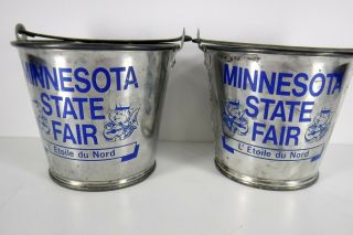 2 Vintage Minnesota State Fair Metal Wire Handle Bucket Holte Sales St Paul