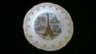 Limoges 10 Inch Porcelain Paris Collectors Souvenir Plate