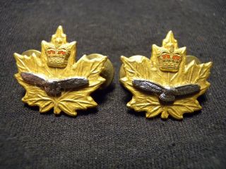 Canadian Forces Officer Cadet Instructor Post Wwii Collar Badges Royal Air Force
