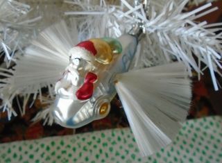 Old World Christmas Ornament,  Clip - On Flying Santa In Sleigh