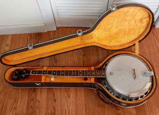 Vintage Epiphone 5 - String Banjo W/ Hard Case & 5th String Capo