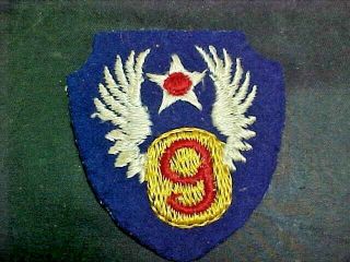 Wwii Italian Made 9th Air Force Patch