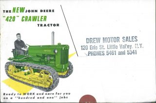 Farm Tractor Brochure - John Deere - 420 - Crawler - C1956 (f6504)