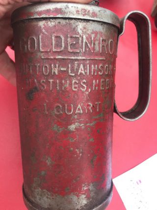 Vintage Golden Rod Dutton Lainson Oiler Can