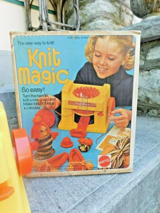 1974 Vintage Mattel Knit Magic Knitting Machine but in order,  yarn 2