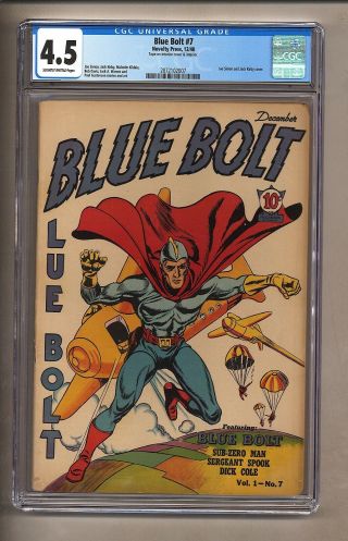 Blue Bolt 7 (cgc 4.  5) Slightly Brittle Pages; 1940 Novelty Press Comics C 26474