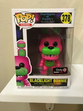 Funko Pop Games Blacklight Bonnie Five Nights At Freddy’s Gamestop Excl 378