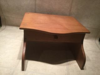 Wooden Writing Lap Desk With Storage Drawer Stand