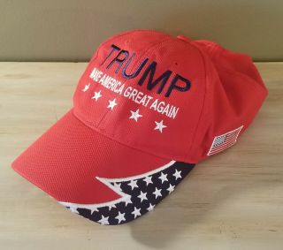 Donald Trump Make America Great Again Maga Cap Hat Red White Blue